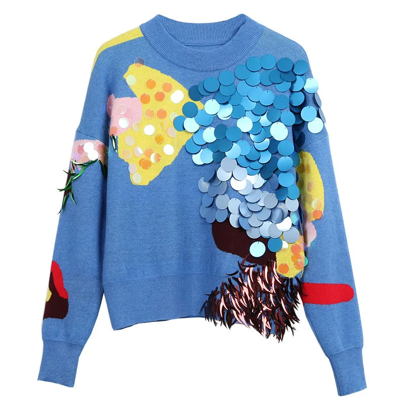 Luxury Brand Runway Sweater for Women 2018 Fashion Winter Thick Warm Pullover Fish Sequins Knit Jumpers Crop Top pull perle
Luxury Brand Runway Sweater for Women 2018 Fashion Winter Thick Warm Pullover Fish Sequins Knit Jumpers Crop Top pull perle