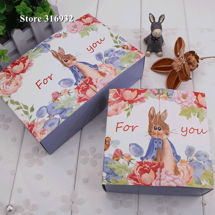Squre Rectangle 10pcs Rabbit FOR YOU Spring Design Cheese Cake Paper Box Cookie Container Gift Packaging Wedding Christmas Use
Squre Rectangle 10pcs Rabbit FOR YOU Spring Design Cheese Cake Paper Box Cookie Container Gift Packaging Wedding Christmas Use