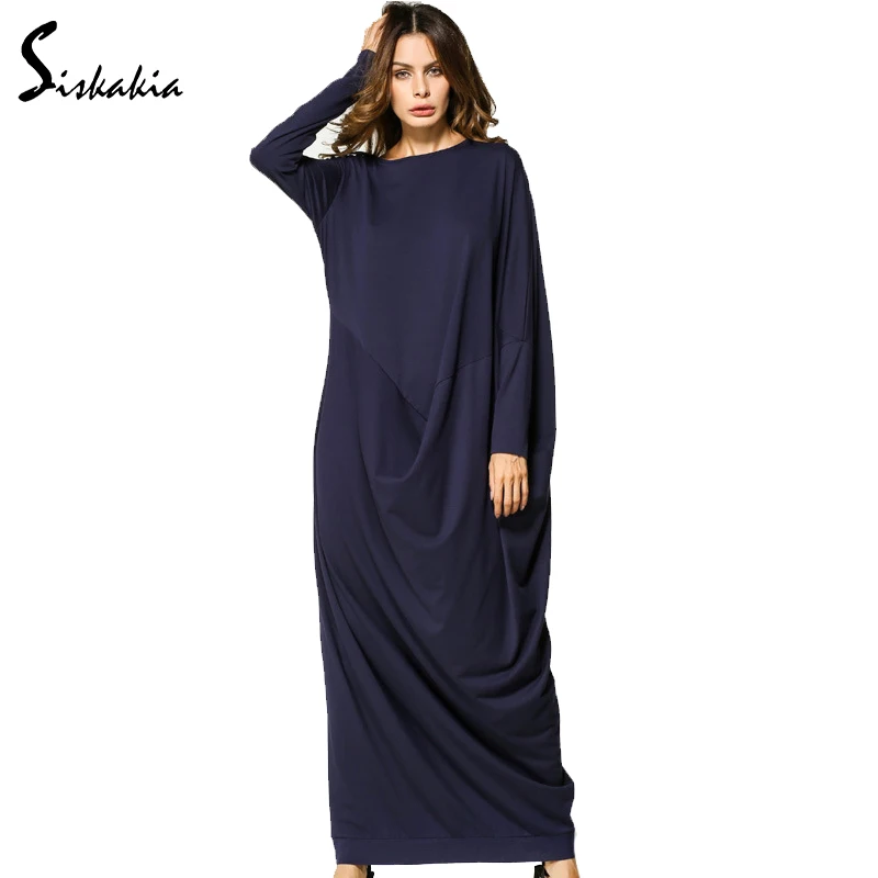 Siskakia long sleeve Maxi long Dress New Autumn 2017 Loose plus size Draped patchwork design Dubai UAE woman Gowns ladies tunics
Siskakia long sleeve Maxi long Dress New Autumn 2017 Loose plus size Draped patchwork design Dubai UAE woman Gowns ladies tunics