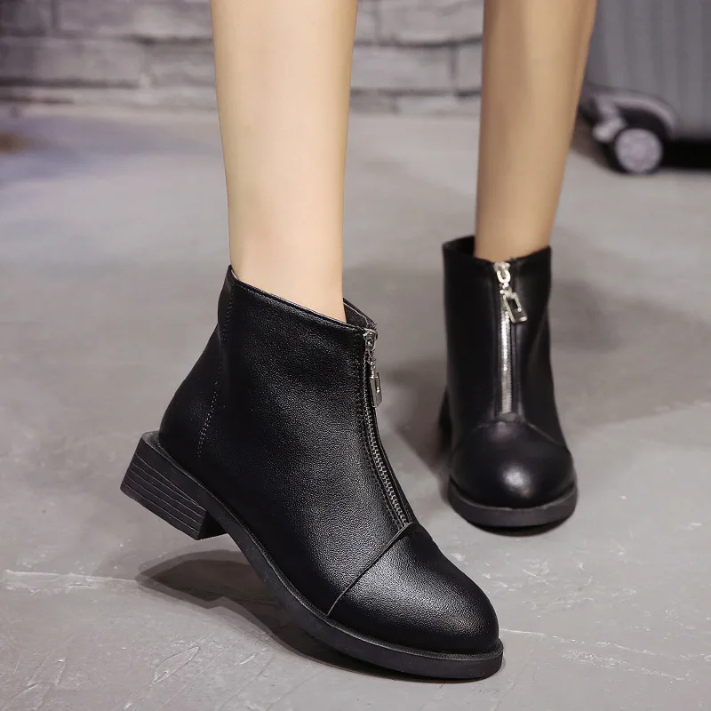 NAUSK 2018 Winter Zip Ankle Boots Hot Sale Square Heels Boots Shoes Woman Fashion Zapatos De Mujer Zipper Motorcycle Boot
NAUSK 2018 Winter Zip Ankle Boots Hot Sale Square Heels Boots Shoes Woman Fashion Zapatos De Mujer Zipper Motorcycle Boot