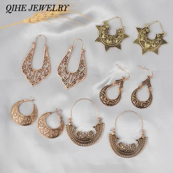 QIHE JEWELRY Ancient Bohemian Filigree Earrings Boho Vintage Ethnic Hollow Chandelier Earrings for women
QIHE JEWELRY Ancient Bohemian Filigree Earrings Boho Vintage Ethnic Hollow Chandelier Earrings for women
