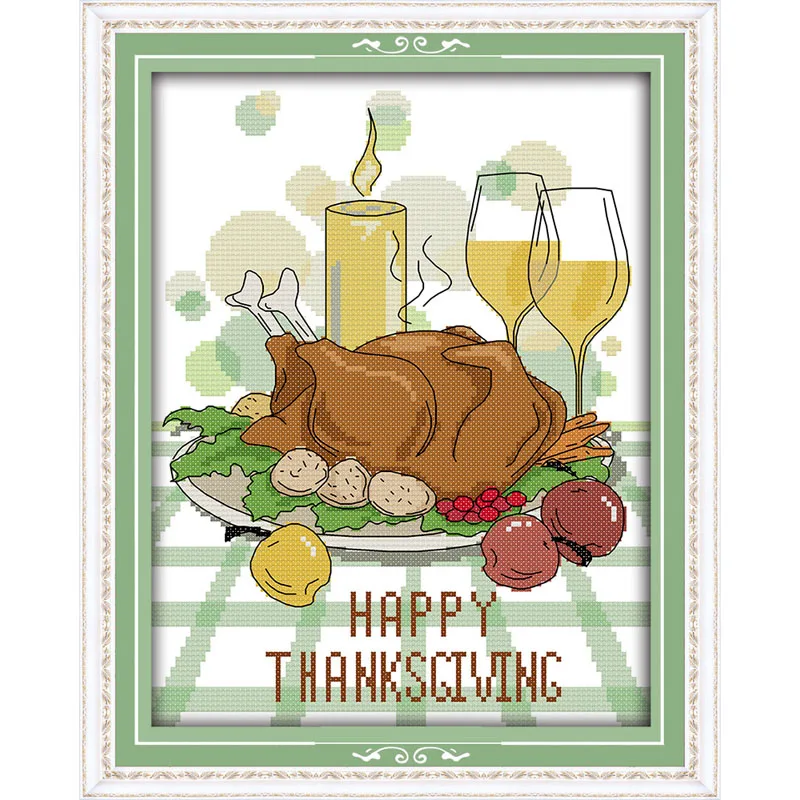 Thanksgiving Day turkey Needlework,DIY 14CT unprinted Cross stitch Embroidery Counted White canvas Cross-Stitching handmade
Thanksgiving Day turkey Needlework,DIY 14CT unprinted Cross stitch Embroidery Counted White canvas Cross-Stitching handmade