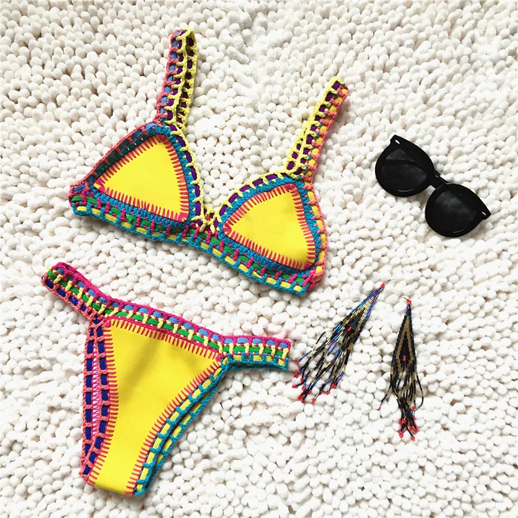 2018 new arrivals summer girls sexy fashion yellow white blue black knitting two piece swimsuits
2018 new arrivals summer girls sexy fashion yellow white blue black knitting two piece swimsuits
