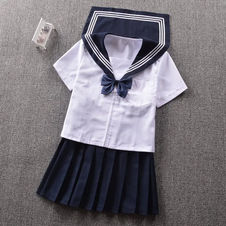 Japanese High-end sailor suit Summer Cyan collar Kwan West lapel Short sleeve suit
Japanese High-end sailor suit Summer Cyan collar Kwan West lapel Short sleeve suit