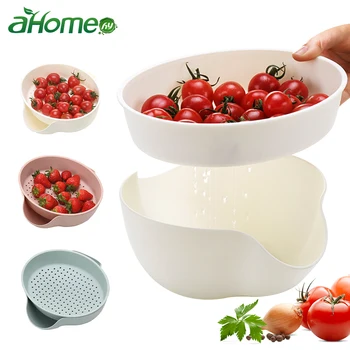Kitchen Storage Double Layers Fruits Trays Vegetable Storage Basket with Drainer Fruits Core Peels Containers Kitchen Storage
Kitchen Storage Double Layers Fruits Trays Vegetable Storage Basket with Drainer Fruits Core Peels Containers Kitchen Storage