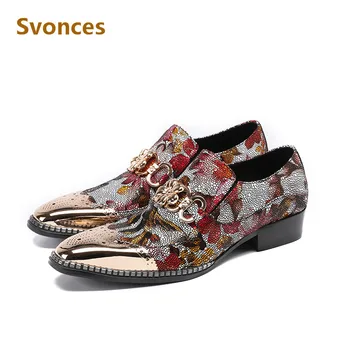 Mens Shoes Casual Fashion Luxury Crystal Flower Designer New Metal Toe Flats Brand Gentleman Dressing Leather Zapatillas Hombre
Mens Shoes Casual Fashion Luxury Crystal Flower Designer New Metal Toe Flats Brand Gentleman Dressing Leather Zapatillas Hombre