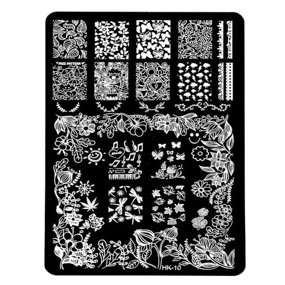 14.5*9.5cm Stamping Nail Art Image Plate Design Rectangle XL Stencil metal lace flower patterns manicure template stencil HK010
14.5*9.5cm Stamping Nail Art Image Plate Design Rectangle XL Stencil metal lace flower patterns manicure template stencil HK010