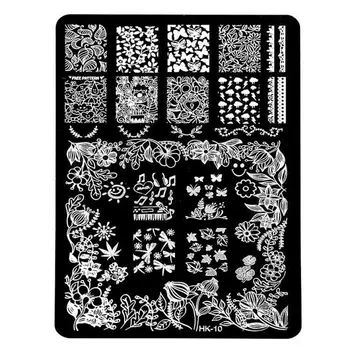 14.5*9.5cm Stamping Nail Art Image Plate Design Rectangle XL Stencil metal lace flower patterns manicure template stencil HK010
14.5*9.5cm Stamping Nail Art Image Plate Design Rectangle XL Stencil metal lace flower patterns manicure template stencil HK010