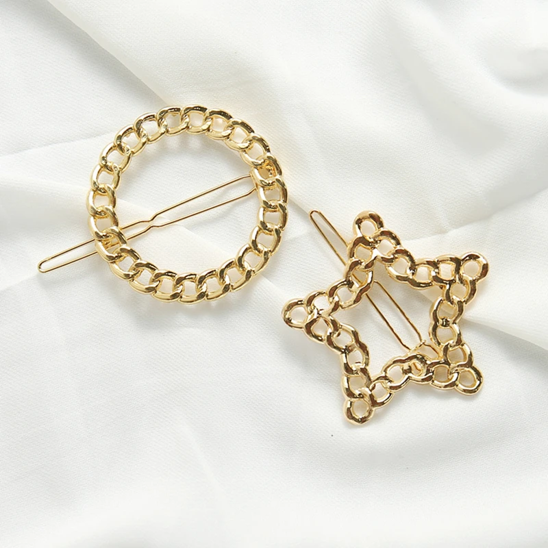 HZ 2019 Metal Chain Star Hair Clip Cool Korean Hair Grip Geometric Hairpin Girl Barrettes Hair Accessories for Women Party
HZ 2019 Metal Chain Star Hair Clip Cool Korean Hair Grip Geometric Hairpin Girl Barrettes Hair Accessories for Women Party
