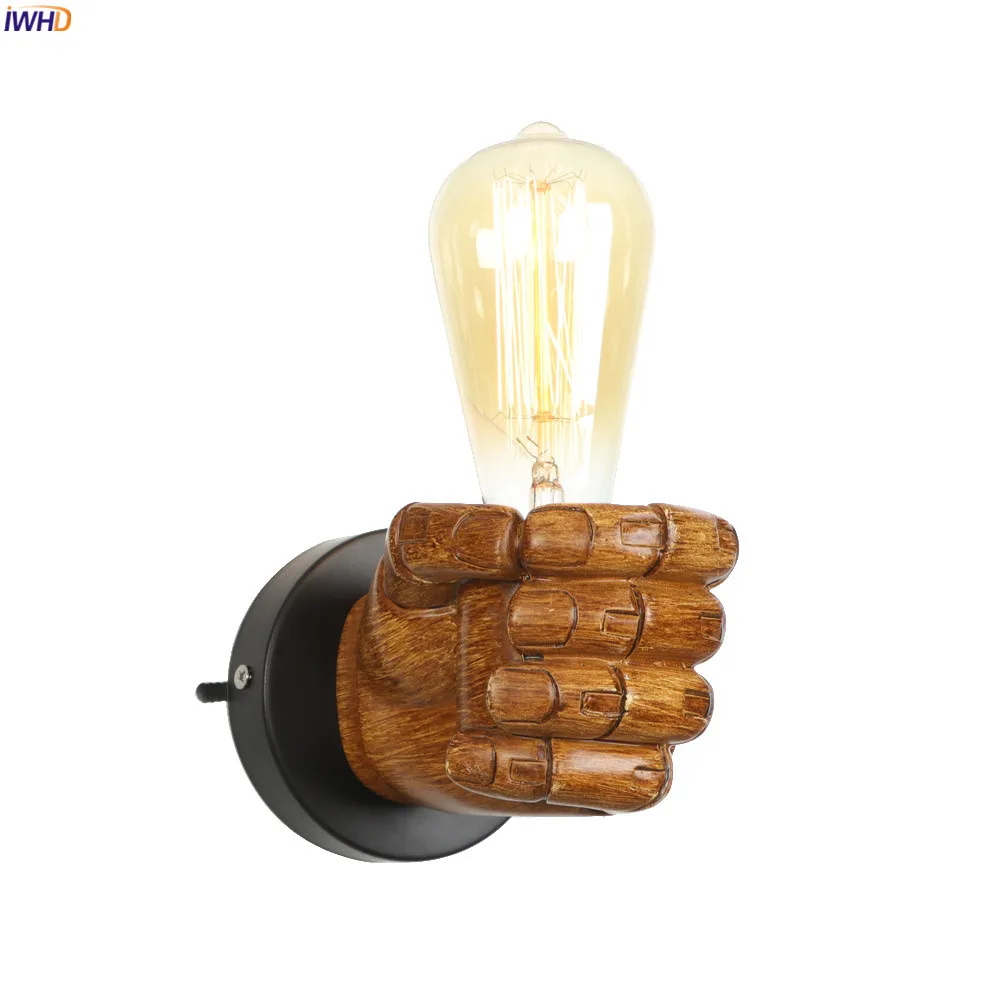 IWHD Resin Fist Vintage Wall Lamp Bedroom Bathroom Mirror Stair Light Edison Industrial Retro Wall Lights Fixtures Aplik lampba
IWHD Resin Fist Vintage Wall Lamp Bedroom Bathroom Mirror Stair Light Edison Industrial Retro Wall Lights Fixtures Aplik lampba