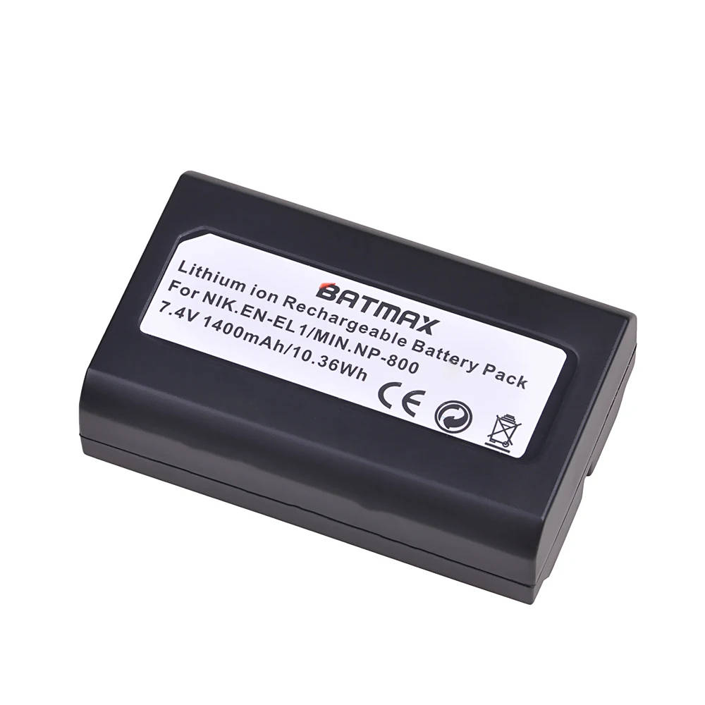 Batmax 1400mAh EN-EL1 NP-800 Replacement battery for Nikon Coolpix 500 775 880 885 990 995 4300 4500 4800 5000 5400 5700 8700
Batmax 1400mAh EN-EL1 NP-800 Replacement battery for Nikon Coolpix 500 775 880 885 990 995 4300 4500 4800 5000 5400 5700 8700