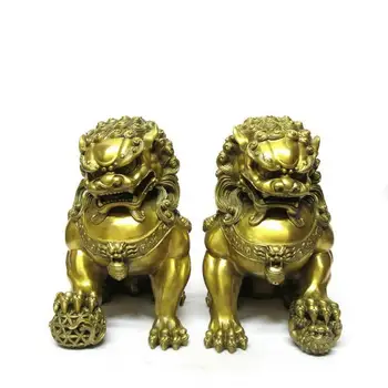 The bottomless palace palace copper copper lion lion (about 28cm T254)
The bottomless palace palace copper copper lion lion (about 28cm T254)