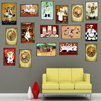 French Chef Tin Signs Metal Plate Wall Pub Kitchen Restaurant Home Art Decor Vintage Wall Sticker Cuadros DU-2653
French Chef Tin Signs Metal Plate Wall Pub Kitchen Restaurant Home Art Decor Vintage Wall Sticker Cuadros DU-2653