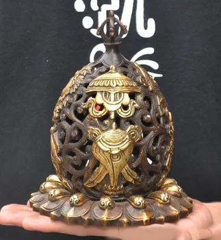 wedding decoration 5" Old China Chinese bronze Gilt eight treasures statue Incense Burner censer
wedding decoration 5" Old China Chinese bronze Gilt eight treasures statue Incense Burner censer