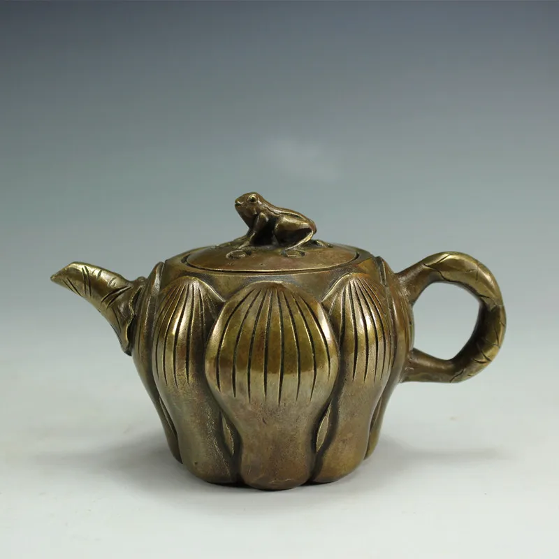 new copper kettle kettle Antique Brass Teapot frog decoration decoration craft gift miscellaneous antiques collection
new copper kettle kettle Antique Brass Teapot frog decoration decoration craft gift miscellaneous antiques collection