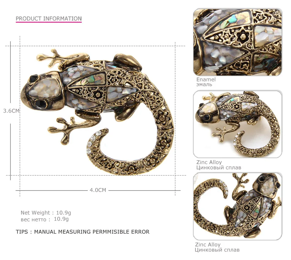 "BigLiz" - Beautiful Lizard brooch 6 "BigLiz" - Beautiful Lizard brooch 6