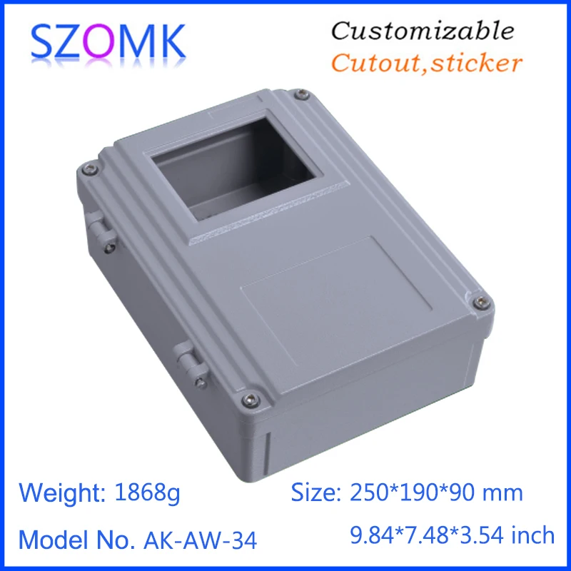 szomk IP66 die cast aluminum waterproof enclosure for electronics aluminum case waterproof equipment junction box (10)