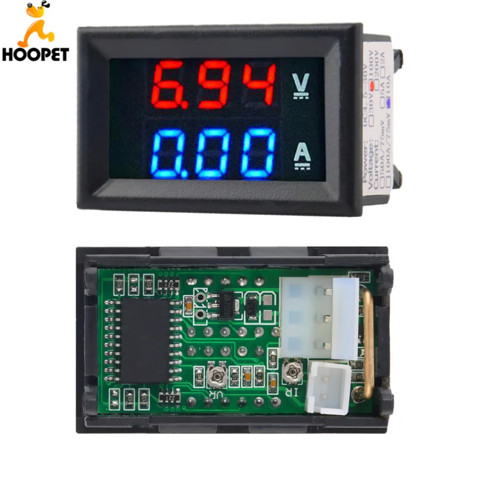 Hoopet DC 100V 10A Voltmeter Ammeter Blue + Red LED Amp Dual Digital Volt Meter Gauge Voltage Current Aquarium Accessory Tool
Hoopet DC 100V 10A Voltmeter Ammeter Blue + Red LED Amp Dual Digital Volt Meter Gauge Voltage Current Aquarium Accessory Tool