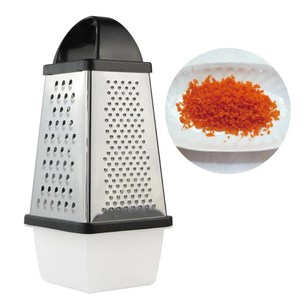 4-Sided Stainless Steel Measurer Coarse Blades Cheese Grater Zester Slicer Shred French Fry Potato Cutters Peelers Zesters
4-Sided Stainless Steel Measurer Coarse Blades Cheese Grater Zester Slicer Shred French Fry Potato Cutters Peelers Zesters