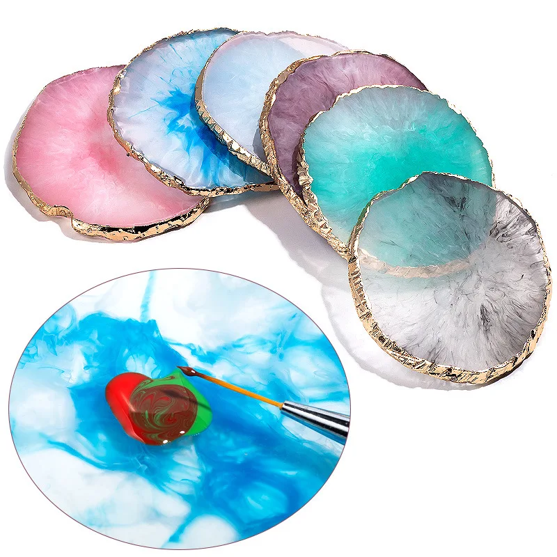 1Pc Resin Stone Nail Art Painting Gel Polish Palette Acrylic Tips Holder Paint Dish Glue Card Display Manicure Tool New Design
1Pc Resin Stone Nail Art Painting Gel Polish Palette Acrylic Tips Holder Paint Dish Glue Card Display Manicure Tool New Design