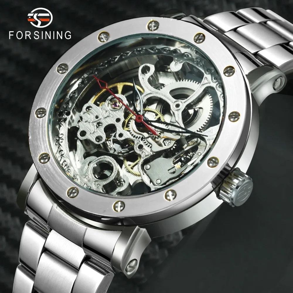 FORSINING Brand Luxury Vogue Casual Mechanical Watch Men Skeleton Dial Silver Stainless Steel Strap Dress Auto Male Wristwatch
FORSINING Brand Luxury Vogue Casual Mechanical Watch Men Skeleton Dial Silver Stainless Steel Strap Dress Auto Male Wristwatch