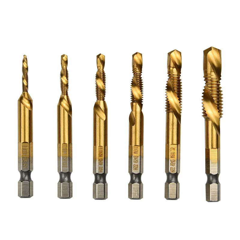 Metric Hexagonal Handle Composite Tap Titanium Plated Drill Bit Hole Opening Tapping Chamfering HSS 6542 Screw Tap
Metric Hexagonal Handle Composite Tap Titanium Plated Drill Bit Hole Opening Tapping Chamfering HSS 6542 Screw Tap