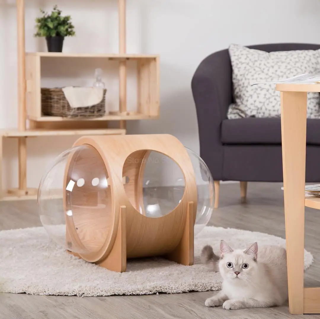 Net red transparent space capsule cat litter UFO space capsule four seasons universal cat house trendy wooden cat furniture
Net red transparent space capsule cat litter UFO space capsule four seasons universal cat house trendy wooden cat furniture