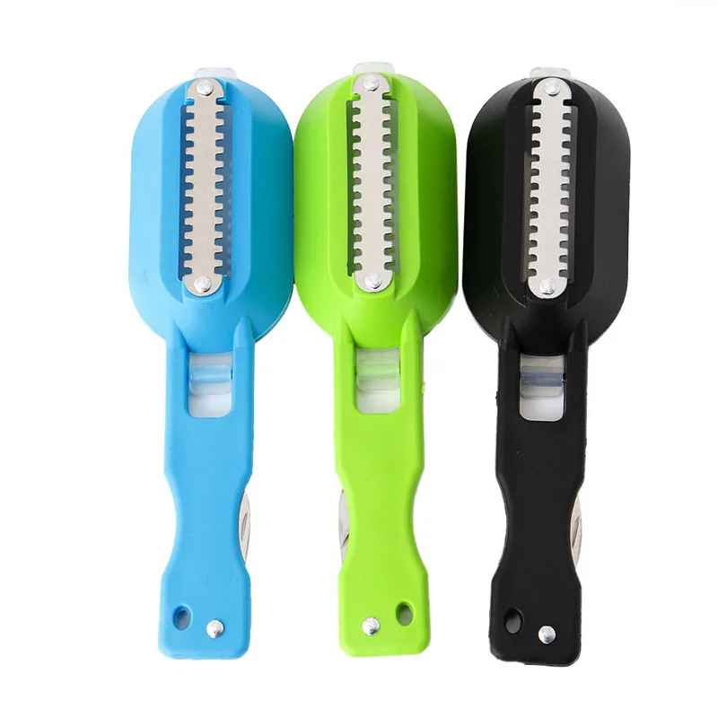 

1pc Multifunction Fast Cleaning Fish Skin Steel Plastic Fish Scale Remover Scaler Scraper Cleaner Kitchenware Tool Peeler