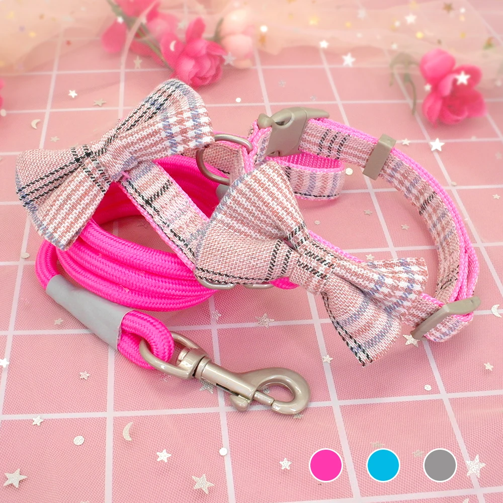 Nylon Pet Dog Collar And Leash Set Adjustable Cute Puppy Bowtie Kitten Collars For Small Medium Dogs Cats Chihuahua Correa Perro
Nylon Pet Dog Collar And Leash Set Adjustable Cute Puppy Bowtie Kitten Collars For Small Medium Dogs Cats Chihuahua Correa Perro