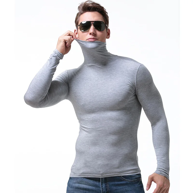 Helisopus Men Turtleneck Bottom Tee Tops Autumn Spring Men's T Shirt Slim Modal Long Sleeve T-Shirts
Helisopus Men Turtleneck Bottom Tee Tops Autumn Spring Men's T Shirt Slim Modal Long Sleeve T-Shirts