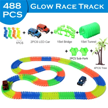 328-648pcs Luminous Racing Track Toys DIY Assembly Electric Race Track Magic Rail Flexible Tracks with LED Car Glow in the Dark
328-648pcs Luminous Racing Track Toys DIY Assembly Electric Race Track Magic Rail Flexible Tracks with LED Car Glow in the Dark