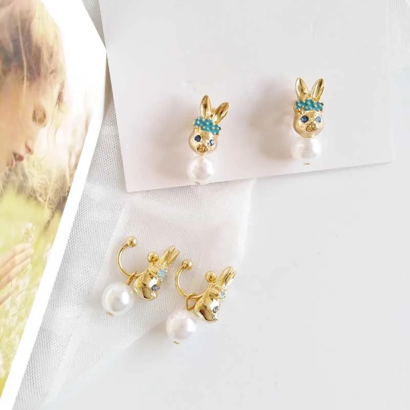 Korea Simple Funny Little Rabbit Cute Sweet Girl Imitation Pearl Rhinestone Earrings Ear Bone Clip Women Jewelry Accessories
Korea Simple Funny Little Rabbit Cute Sweet Girl Imitation Pearl Rhinestone Earrings Ear Bone Clip Women Jewelry Accessories
