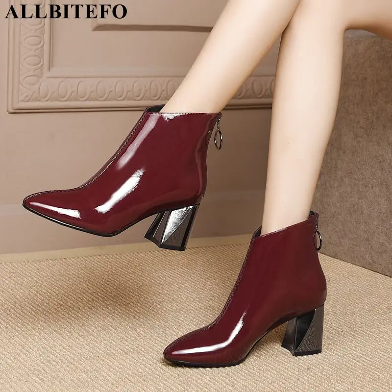ALLBITEFO fashion brand genuine leather thick heel ankle boots for women winter women boots offfice ladies shoes martin boots
ALLBITEFO fashion brand genuine leather thick heel ankle boots for women winter women boots offfice ladies shoes martin boots