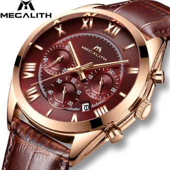 MEGALITH Mens Watches Top Brand Luxury Quartz Watches Men Clock Waterproof Chronograph Leather Sports Watches Relogio Masculino
MEGALITH Mens Watches Top Brand Luxury Quartz Watches Men Clock Waterproof Chronograph Leather Sports Watches Relogio Masculino