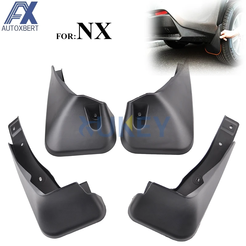 AX For Lexus NX NX200T NX300H 2015 2016 2017 Set Molded Mud Flaps Mudflaps Splash Guards Front Rear Mud Flap Mudguards Fender
AX For Lexus NX NX200T NX300H 2015 2016 2017 Set Molded Mud Flaps Mudflaps Splash Guards Front Rear Mud Flap Mudguards Fender