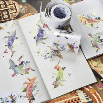 Color printing 60mm wide Bronzing whale Gilding decoration washi tape DIY planner scrapbooking masking tape escolar
Color printing 60mm wide Bronzing whale Gilding decoration washi tape DIY planner scrapbooking masking tape escolar