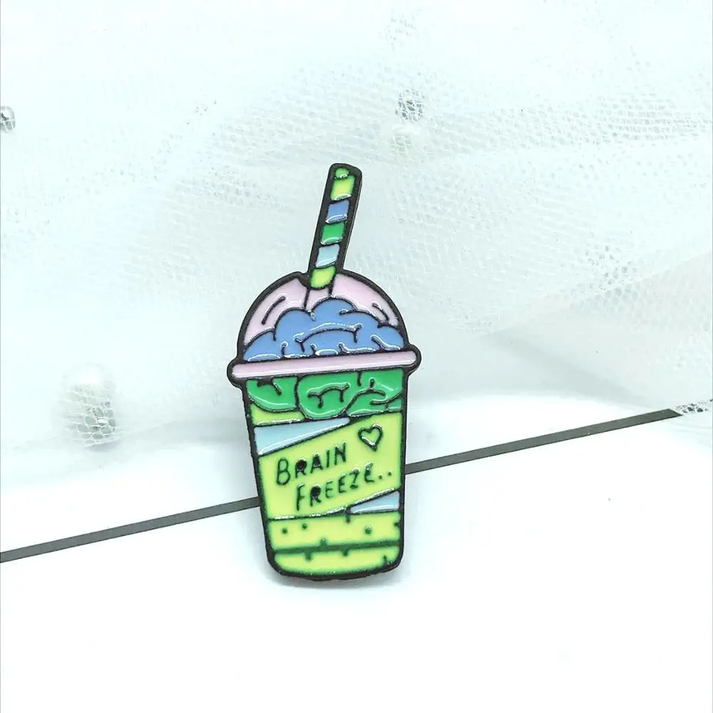 Catoon Brooches For Women Brain frozen Drink enamel pin Badges Funny Icons on The Backpack Jackets Lapel Pin Fashion Jewelry
Catoon Brooches For Women Brain frozen Drink enamel pin Badges Funny Icons on The Backpack Jackets Lapel Pin Fashion Jewelry