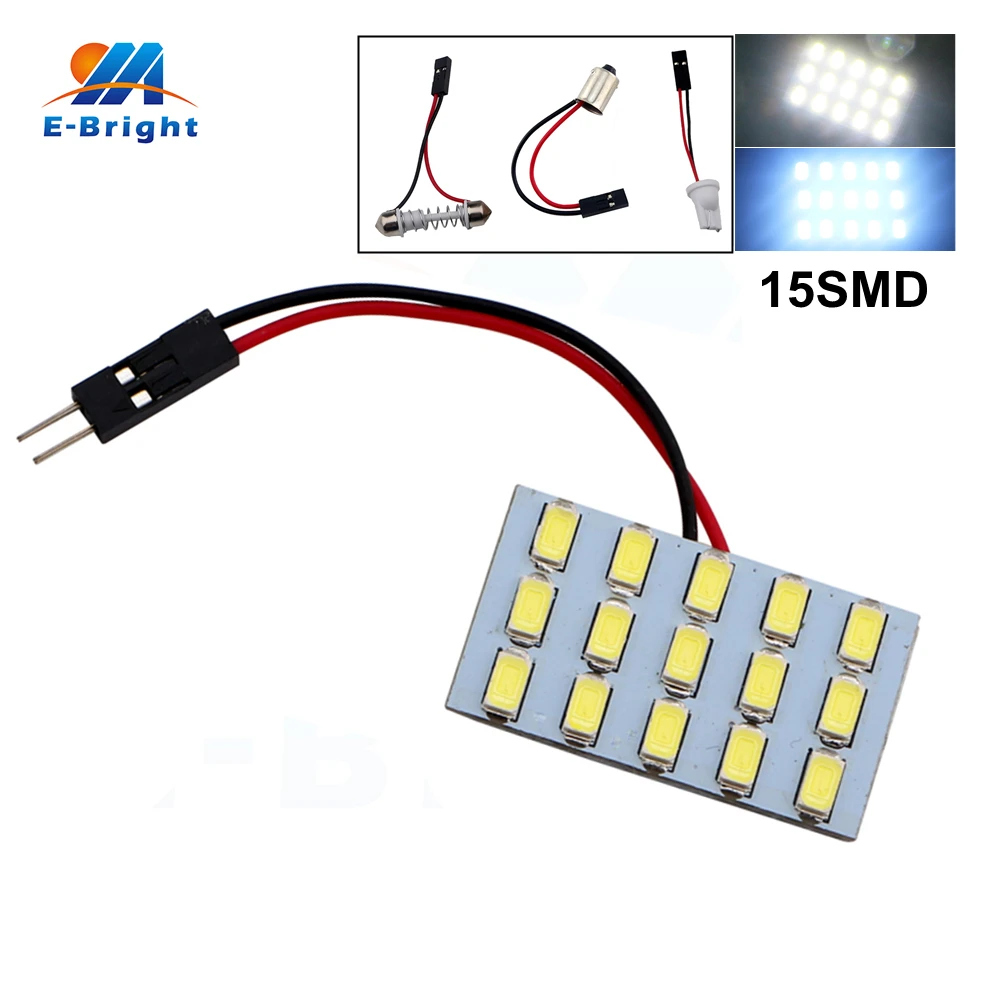 4PCS LED Panel Light 5730 15 SMD 15 LEDs 12V DC With T10 Festoon Adapters Reading Light Panel Lights Super White Color
4PCS LED Panel Light 5730 15 SMD 15 LEDs 12V DC With T10 Festoon Adapters Reading Light Panel Lights Super White Color