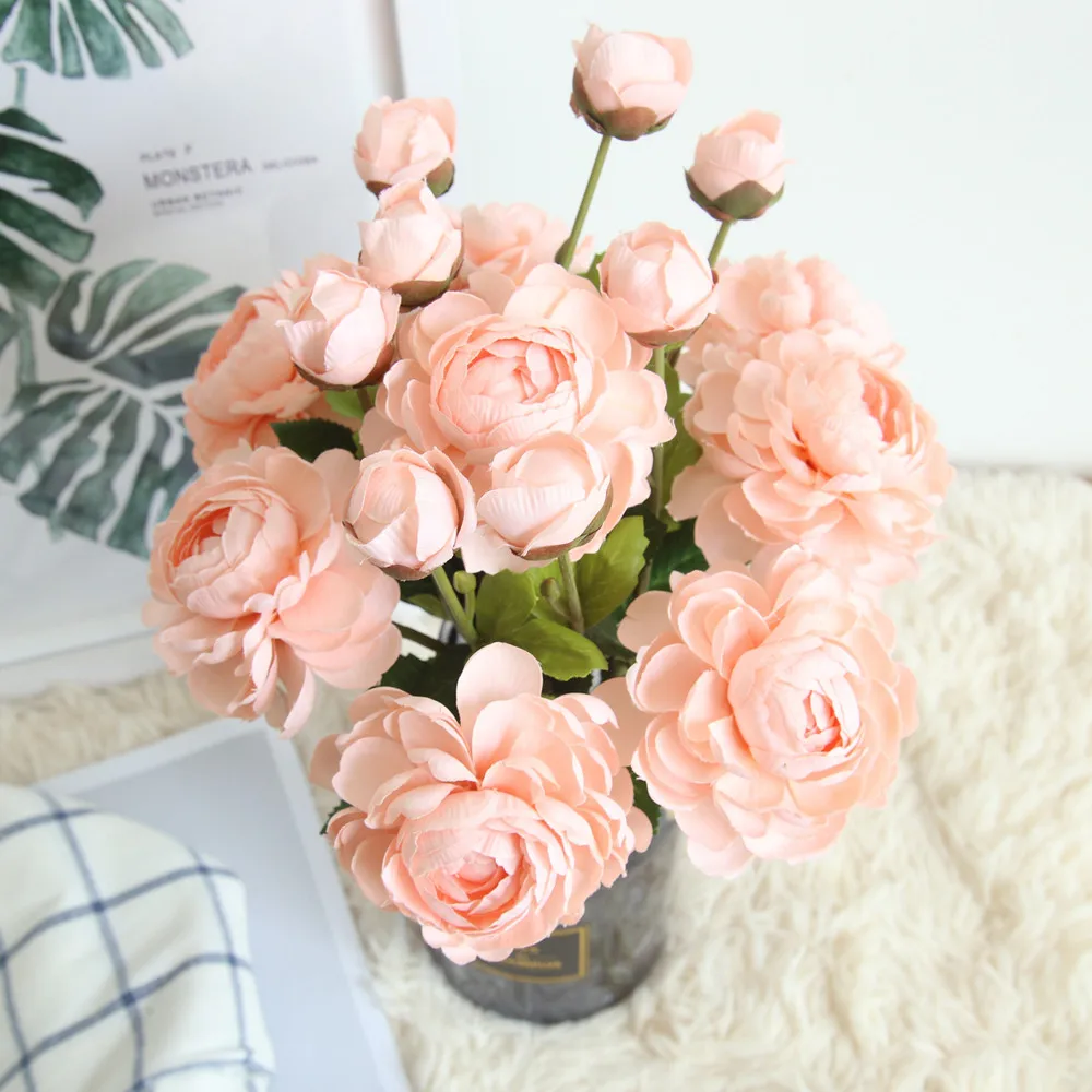 Western Rose Flowers Peony Floral Wedding Bouquet Bridal Hydrangea Decor Fake Artificial Flowers Home Decorate Apr 22
Western Rose Flowers Peony Floral Wedding Bouquet Bridal Hydrangea Decor Fake Artificial Flowers Home Decorate Apr 22