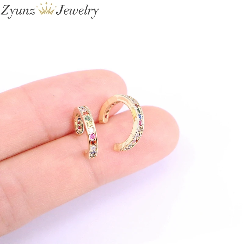 10 Pairs, women cuff earring with gold filled cz rainbow cubic zirconia fashion jewelry
10 Pairs, women cuff earring with gold filled cz rainbow cubic zirconia fashion jewelry