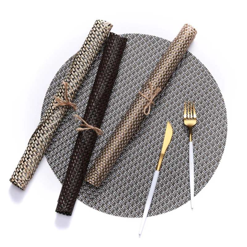 2/4PCS Non-Slip Place Mat Individuales Table Mat For Dining PVC Table Decor Cloth Disc Pads Bowl Coaster Napkins On The Table
2/4PCS Non-Slip Place Mat Individuales Table Mat For Dining PVC Table Decor Cloth Disc Pads Bowl Coaster Napkins On The Table