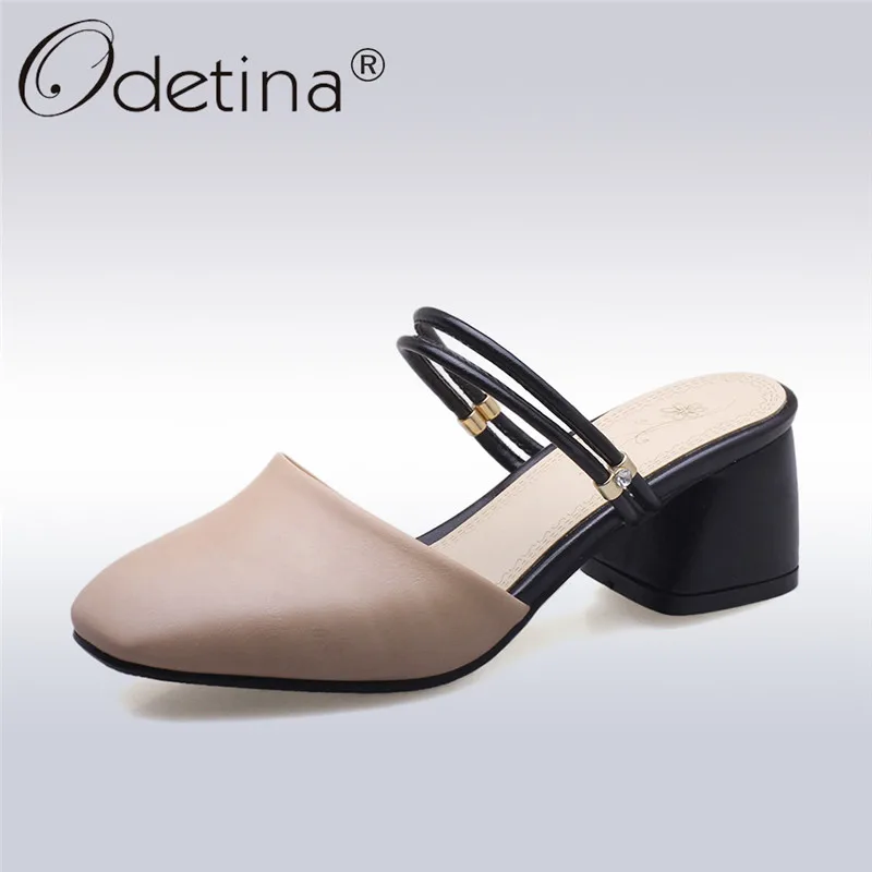 Odetina 2019 New Fashion Women Square Toe Sandals Slip On Leisure Shoes Female Square Low Heel Sandal Shoes Bigger Size 32-46
Odetina 2019 New Fashion Women Square Toe Sandals Slip On Leisure Shoes Female Square Low Heel Sandal Shoes Bigger Size 32-46