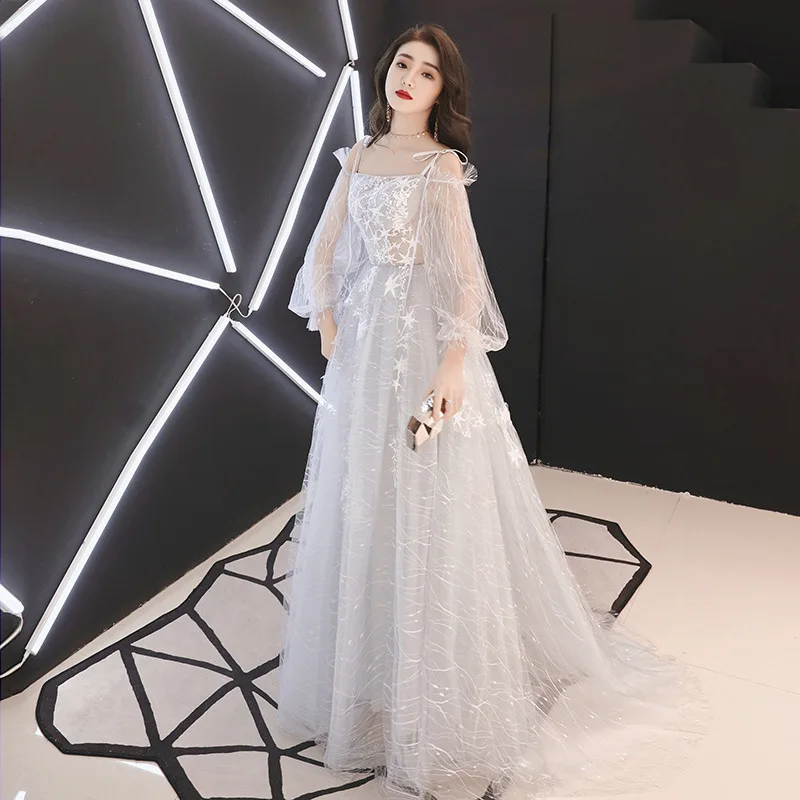 Grey Elegant Long Sleeve Casual Dress Summer Chiffon Women Floor Length Evening Party Dresses Gown Plus Size Vestidos XS-3XL
Grey Elegant Long Sleeve Casual Dress Summer Chiffon Women Floor Length Evening Party Dresses Gown Plus Size Vestidos XS-3XL