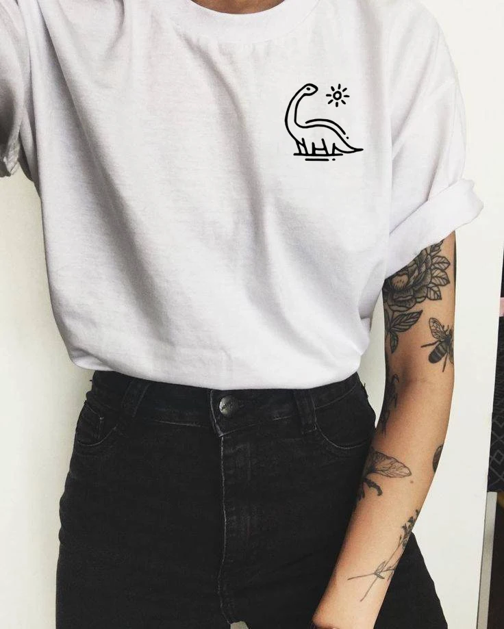 Summer Dinosaur Pocket Print Women Shirts Summer Casual Hipster Funny T- Shirts for Lady Top Tee Tumblr Graphic Shirt
Summer Dinosaur Pocket Print Women Shirts Summer Casual Hipster Funny T- Shirts for Lady Top Tee Tumblr Graphic Shirt