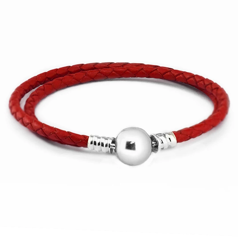 100% 925 Sterling Silver Jewelry Red Woven Leather Bracelets with Round Clasp Fashion Bracelets for Women DIY Charms Jewelry
100% 925 Sterling Silver Jewelry Red Woven Leather Bracelets with Round Clasp Fashion Bracelets for Women DIY Charms Jewelry