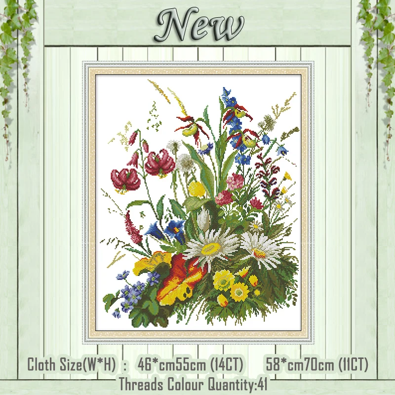 Flowers of the wilderness decor painting counted printed on the canvas DMC 11CT 14CT kits Cross Stitch embroidery needlework Set
Flowers of the wilderness decor painting counted printed on the canvas DMC 11CT 14CT kits Cross Stitch embroidery needlework Set