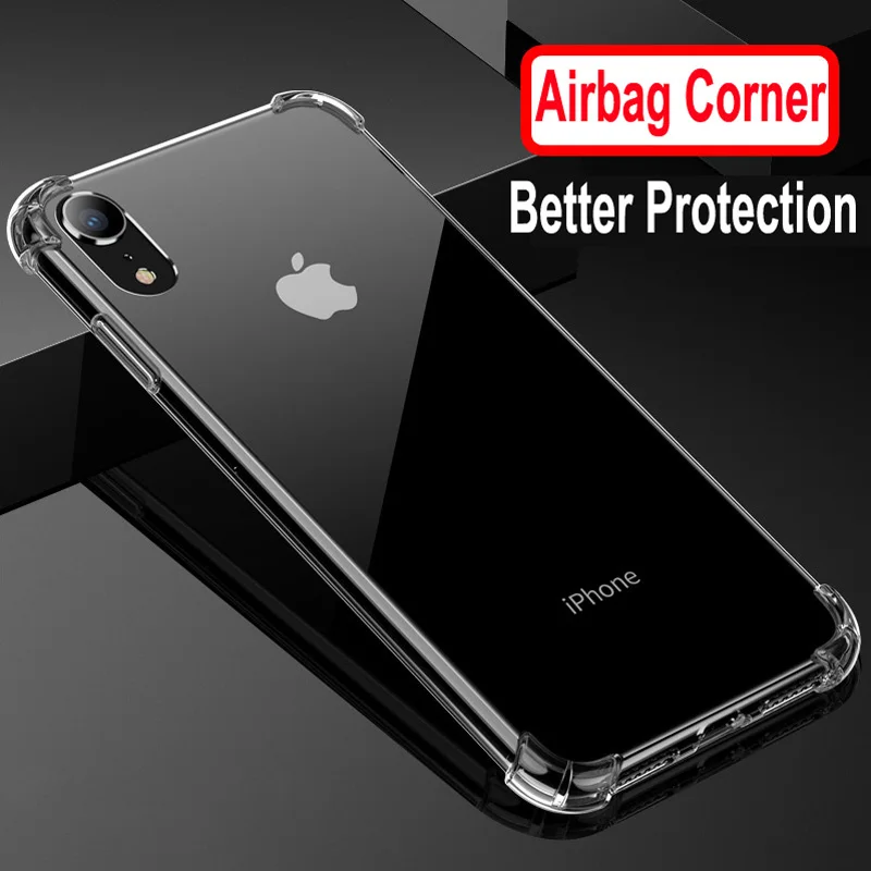 Luxury Four-corner airbag Shockproof Transparent Tpu Phone Case For iPhone X XR XS Max 8 7 6 6S Plus Clear protection Back Cover
Luxury Four-corner airbag Shockproof Transparent Tpu Phone Case For iPhone X XR XS Max 8 7 6 6S Plus Clear protection Back Cover