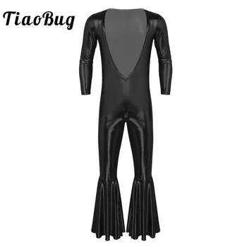 TiaoBug Shiny Metallic Deep V Neck Bell Bottom Flare Catsuit Leotard Men Bodysuit Club Party Festival Rave Jazz Dance Costume
TiaoBug Shiny Metallic Deep V Neck Bell Bottom Flare Catsuit Leotard Men Bodysuit Club Party Festival Rave Jazz Dance Costume