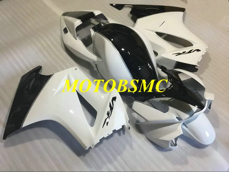 Новый комплект обтекателей для мотоцикла HONDA VFR800 02 03 04 05 06 VFR 800 2002 2004 2006 ABS белый черный обтекатель + подарки