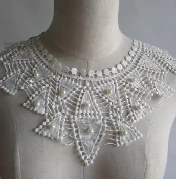 Women's Korean Fashion pearl beaded white lace fake collar lady's flower embroidery diy accessories Ties Detachable Collar R998
Women's Korean Fashion pearl beaded white lace fake collar lady's flower embroidery diy accessories Ties Detachable Collar R998